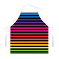 Rainbow Striped Pattern Print Adjustable Apron