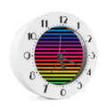Rainbow Striped Pattern Print Alarm Clock