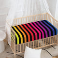 Rainbow Striped Pattern Print Baby Crib Sheet