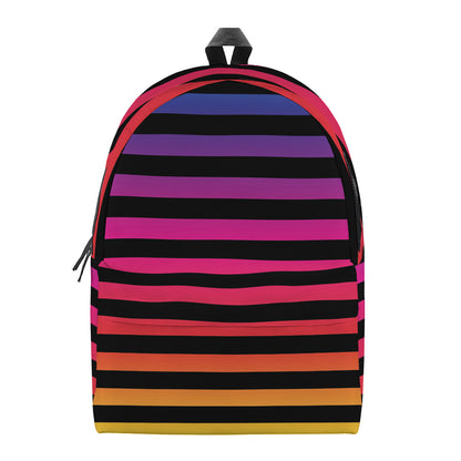 Rainbow Striped Pattern Print Backpack