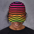 Rainbow Striped Pattern Print Baseball Cap