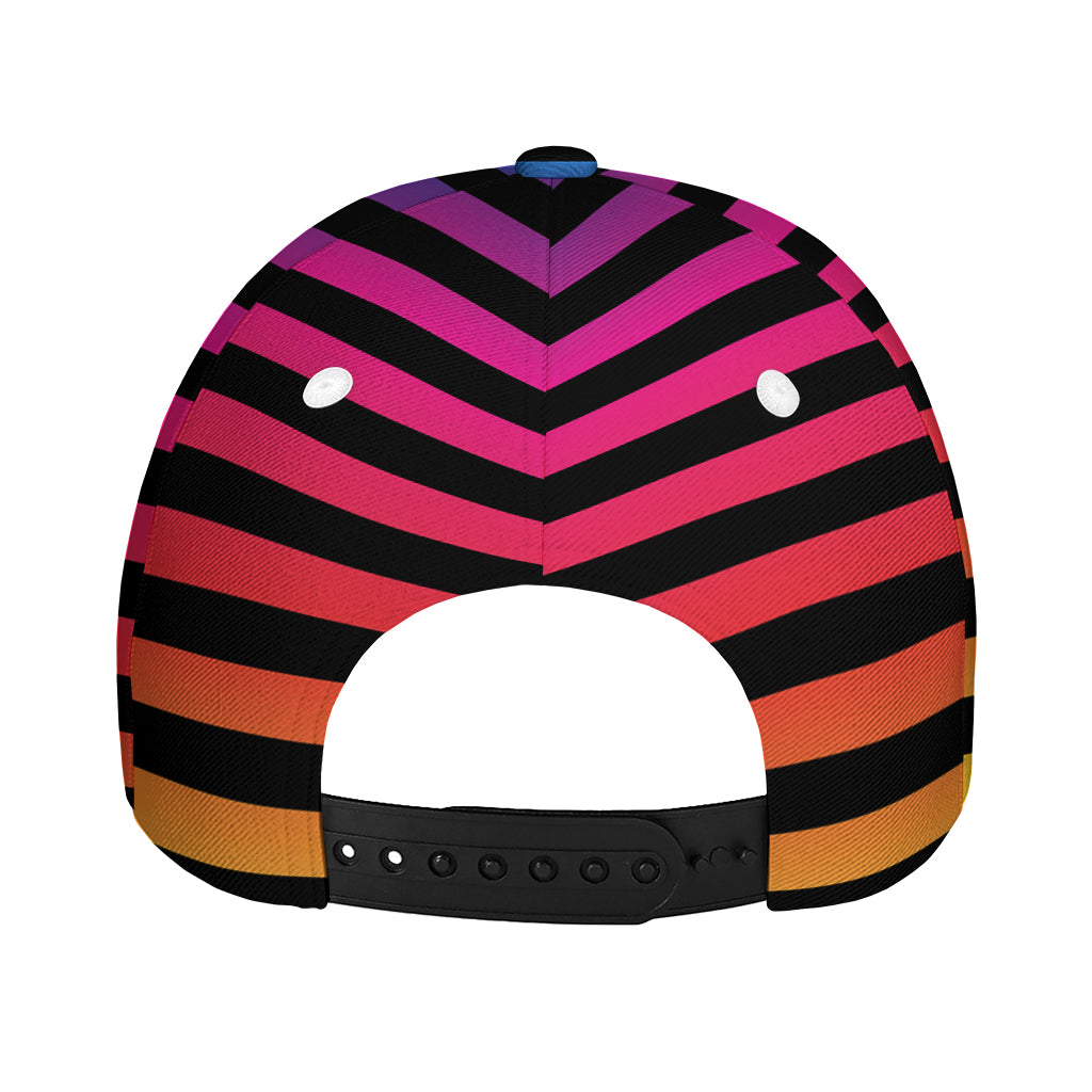 Rainbow Striped Pattern Print Baseball Cap