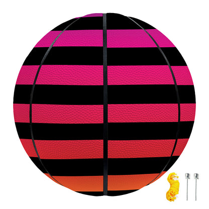 Rainbow Striped Pattern Print Basketball
