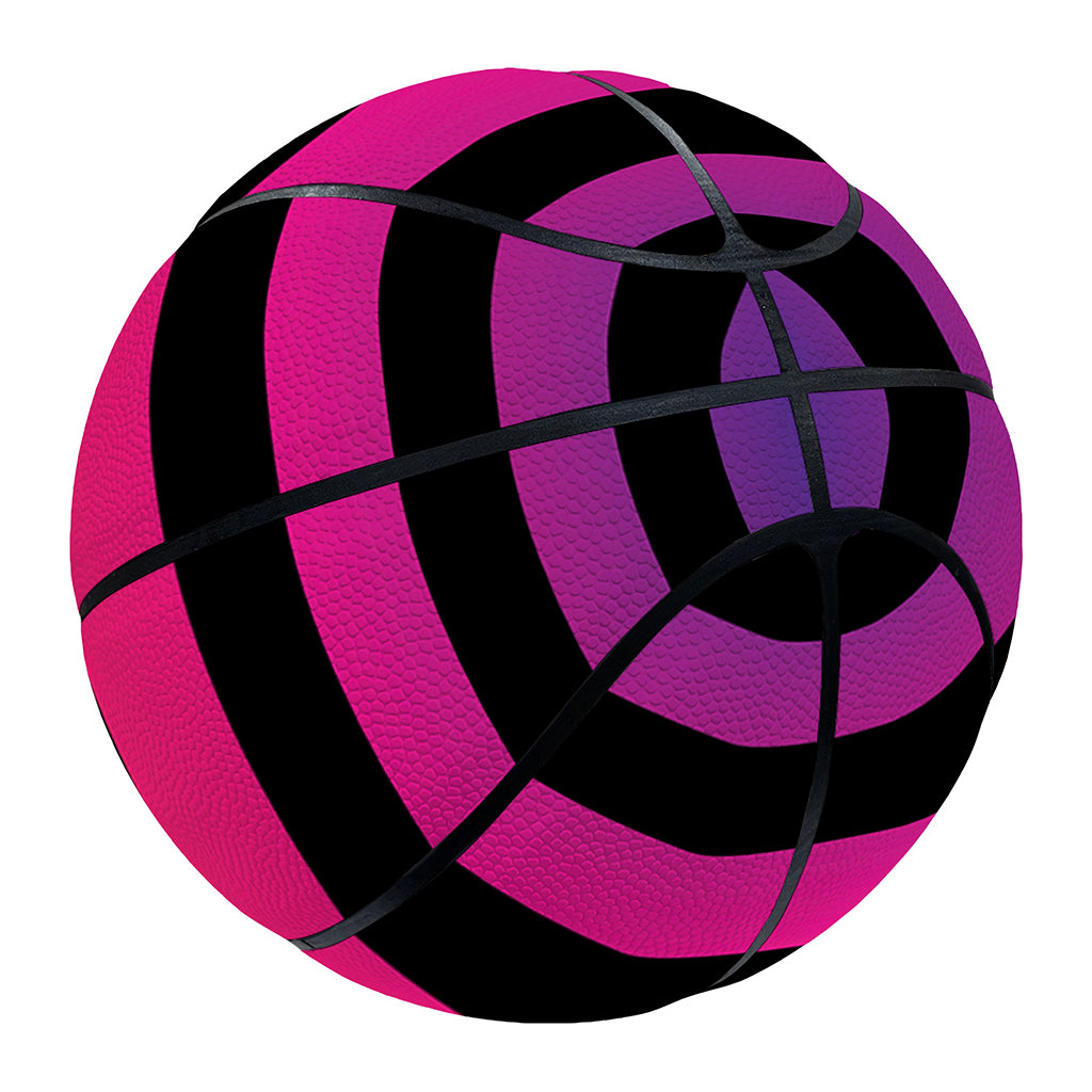 Rainbow Striped Pattern Print Basketball