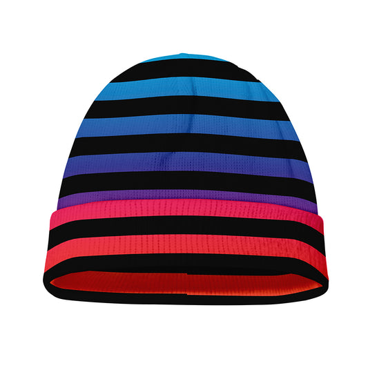 Rainbow Striped Pattern Print Beanie
