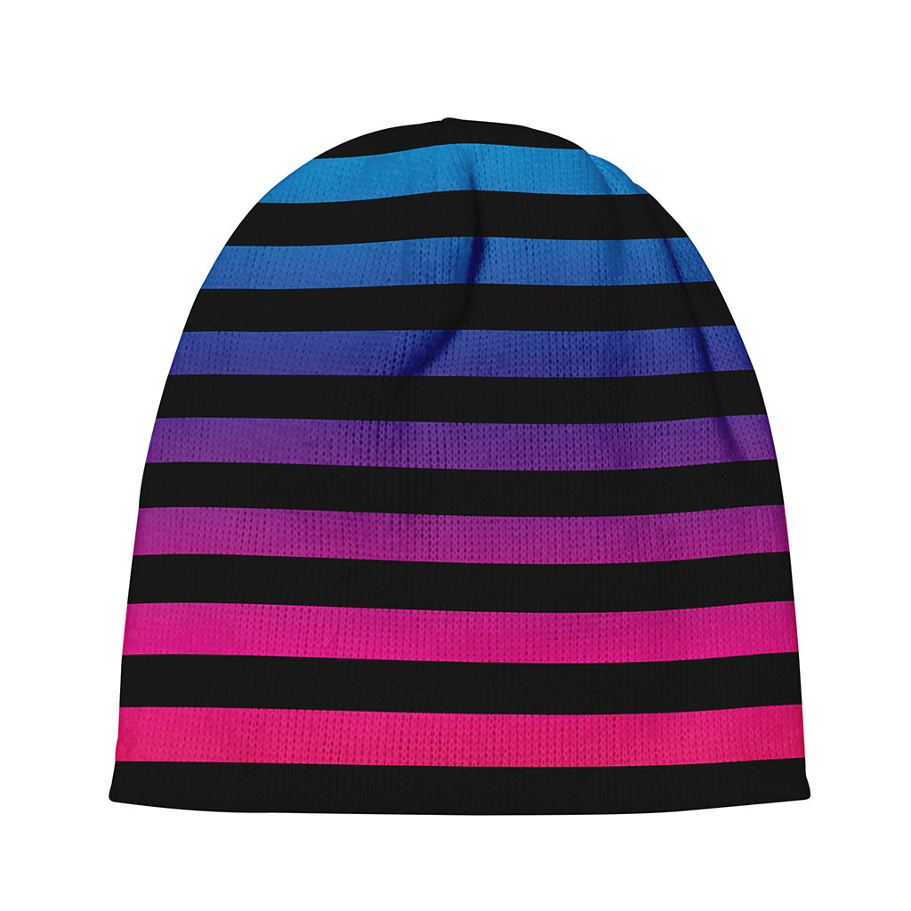 Rainbow Striped Pattern Print Beanie