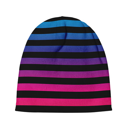 Rainbow Striped Pattern Print Beanie