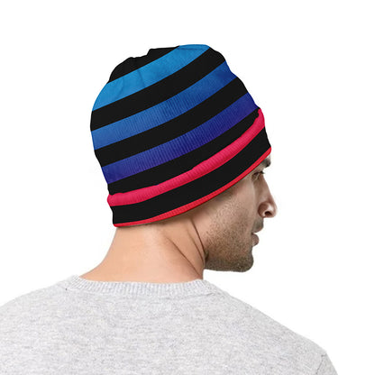 Rainbow Striped Pattern Print Beanie