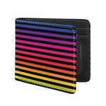 Rainbow Striped Pattern Print Bifold Wallet