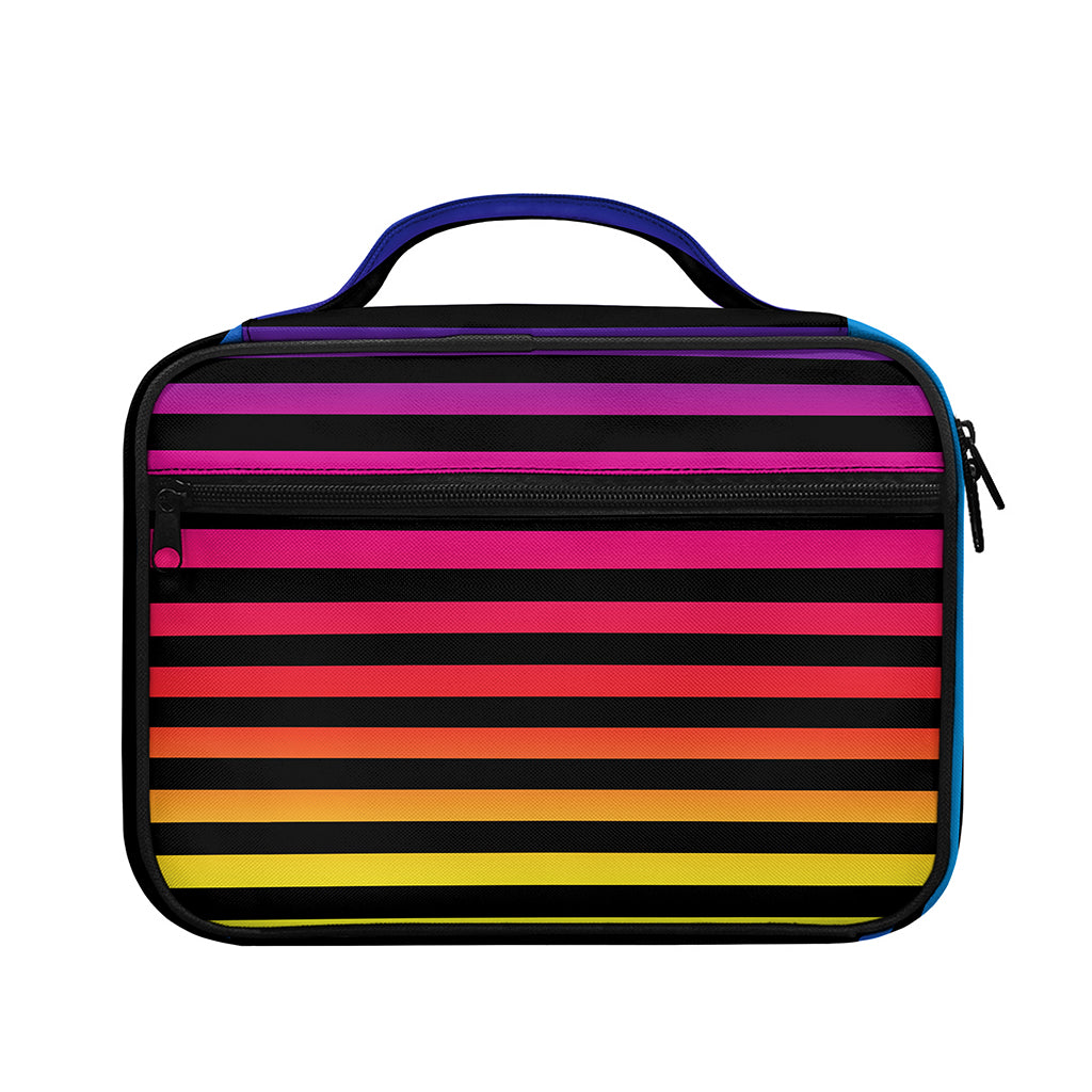 Rainbow Striped Pattern Print Briefcase Bible Bag