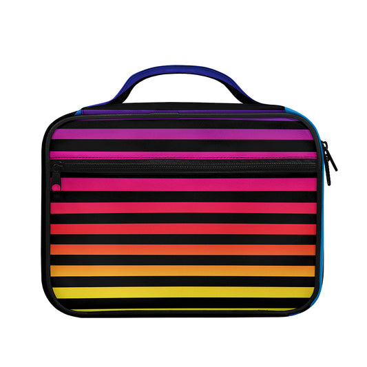 Rainbow Striped Pattern Print Briefcase Bible Bag