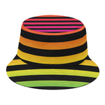 Rainbow Striped Pattern Print Bucket Hat