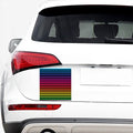 Rainbow Striped Pattern Print Car Sticker