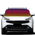 Rainbow Striped Pattern Print Car Windshield Snow Cover