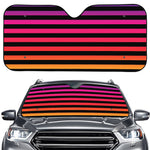 Rainbow Striped Pattern Print Car Windshield Sun Shade