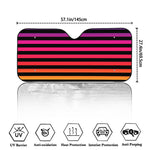 Rainbow Striped Pattern Print Car Windshield Sun Shade