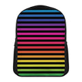 Rainbow Striped Pattern Print Casual Backpack