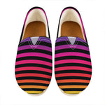 Rainbow Striped Pattern Print Casual Shoes