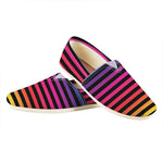 Rainbow Striped Pattern Print Casual Shoes