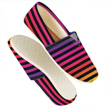 Rainbow Striped Pattern Print Casual Shoes