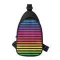 Rainbow Striped Pattern Print Sling Bag