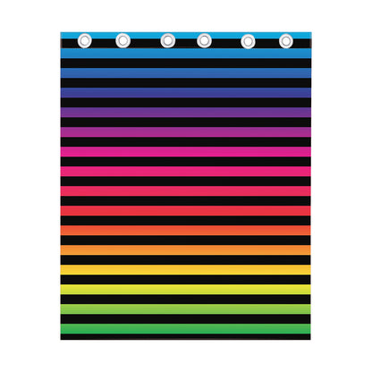 Rainbow Striped Pattern Print Curtain