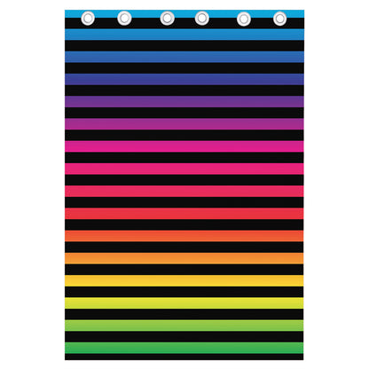 Rainbow Striped Pattern Print Curtain