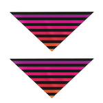 Rainbow Striped Pattern Print Dog Bandana
