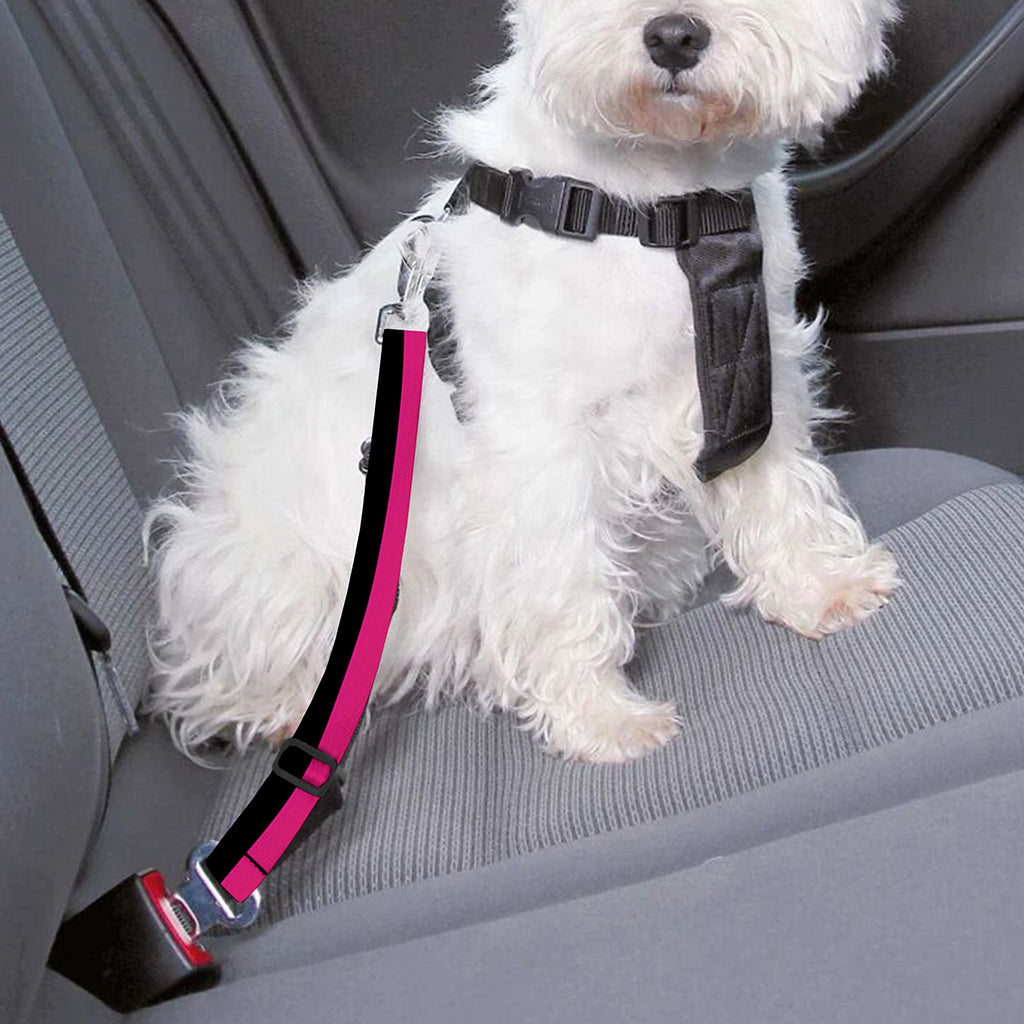 Rainbow Striped Pattern Print Dog Seat Belt