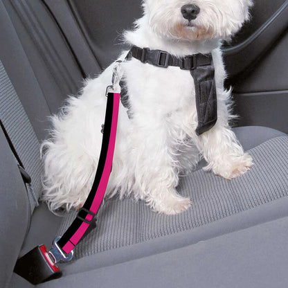 Rainbow Striped Pattern Print Dog Seat Belt
