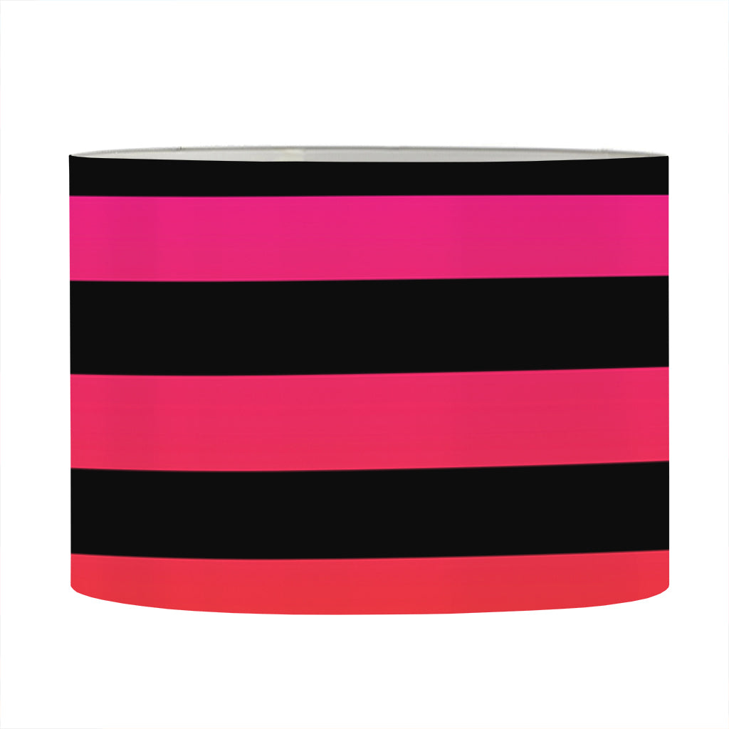Rainbow Striped Pattern Print Drum Lamp Shade