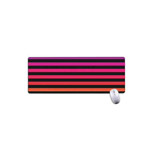 Rainbow Striped Pattern Print Extended Mouse Pad