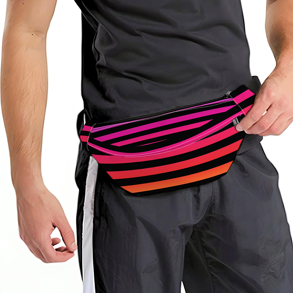 Rainbow Striped Pattern Print Fanny Pack