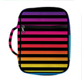 Rainbow Striped Pattern Print Front Pocket Bible Bag