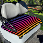 Rainbow Striped Pattern Print Golf Cart Seat Cover