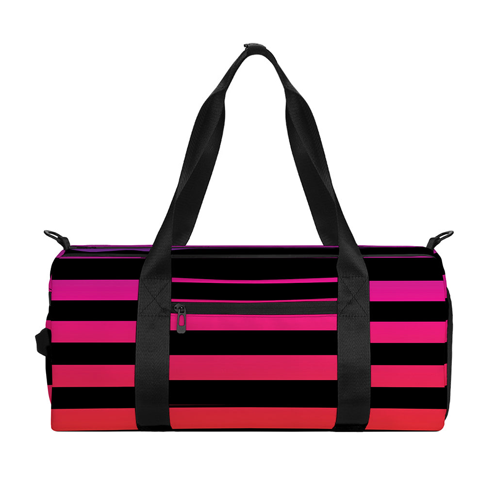 Rainbow Striped Pattern Print Gym Bag