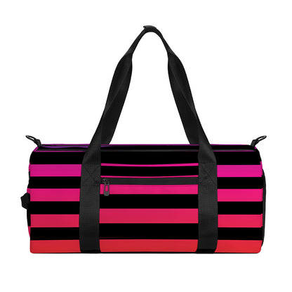 Rainbow Striped Pattern Print Gym Bag