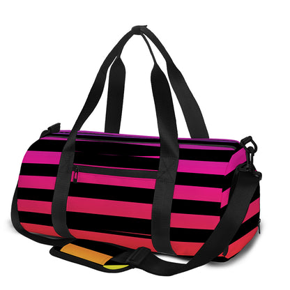 Rainbow Striped Pattern Print Gym Bag