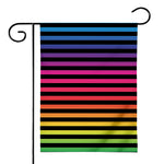 Rainbow Striped Pattern Print House Flag