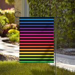 Rainbow Striped Pattern Print House Flag