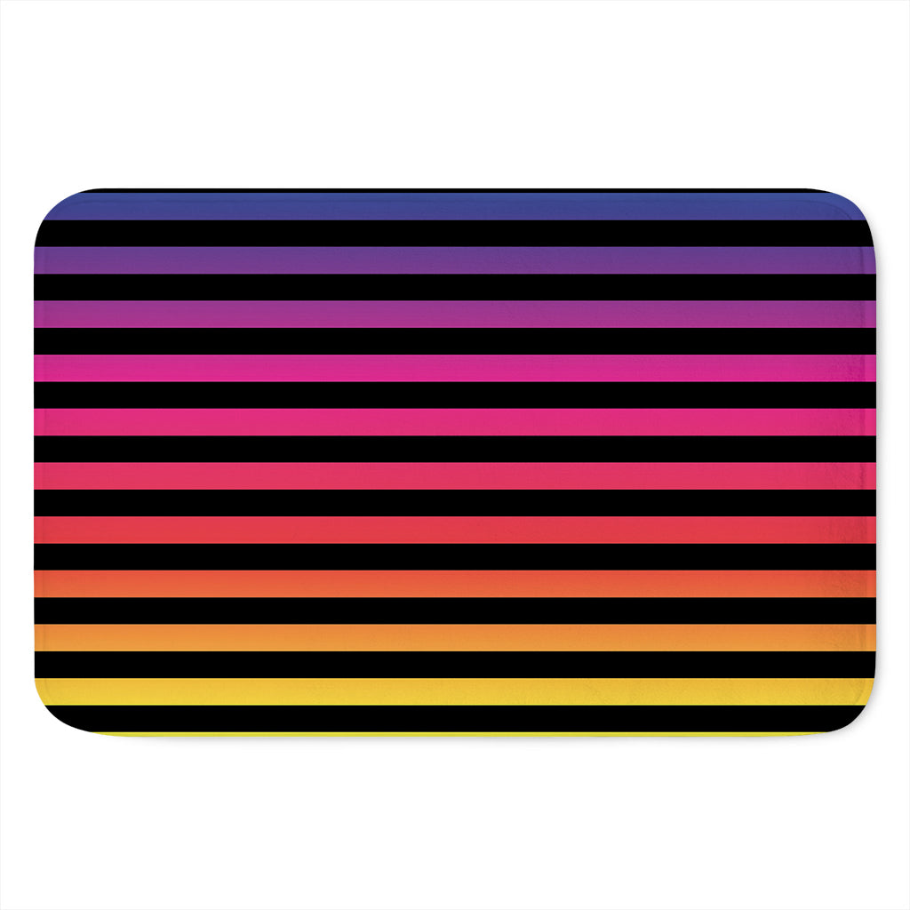 Rainbow Striped Pattern Print Indoor Door Mat