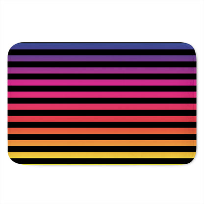 Rainbow Striped Pattern Print Indoor Door Mat