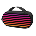 Rainbow Striped Pattern Print Insulin Cooler Travel Case