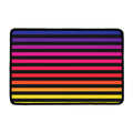 Rainbow Striped Pattern Print Kitchen Mat
