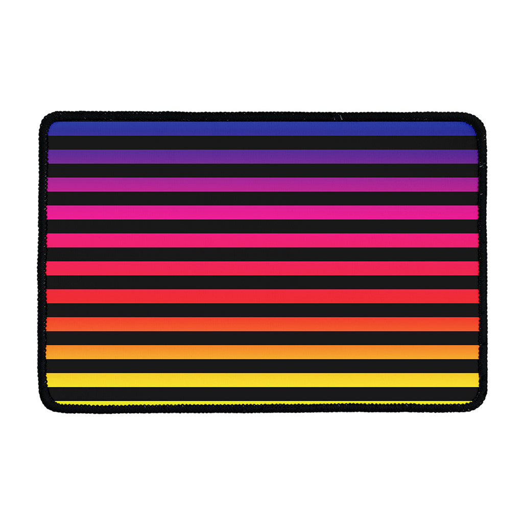 Rainbow Striped Pattern Print Kitchen Mat