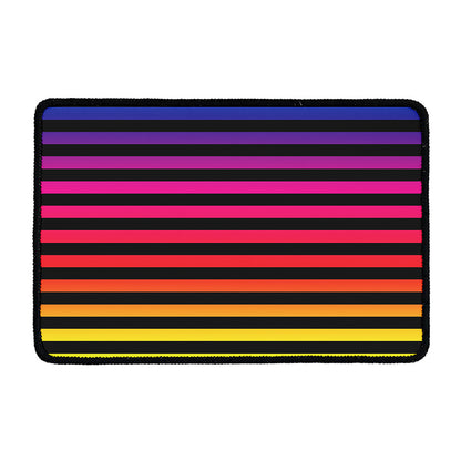 Rainbow Striped Pattern Print Kitchen Mat