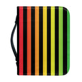 Rainbow Striped Pattern Print Leather Bible Cover