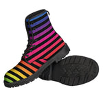 Rainbow Striped Pattern Print Backpack