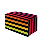 Rainbow Striped Pattern Print Leather Tissue Box Cover