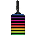 Rainbow Striped Pattern Print Luggage Tag